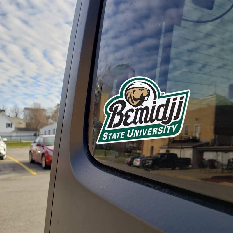 Nudge Printing Full Bemidji State University Beavers Script Beavers Logo with Bucky Weatherproof Vinyl Sticker Car Decal from - Image 2